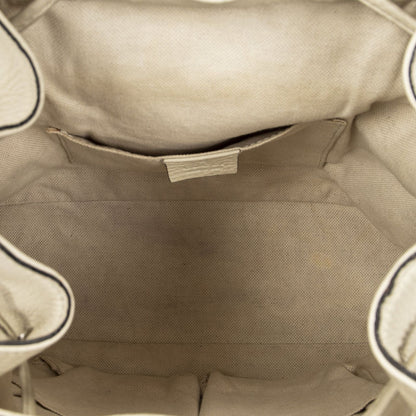 Gucci Bamboo Backpack Tassel Ivory Gray Calfskin Leather — view 9
