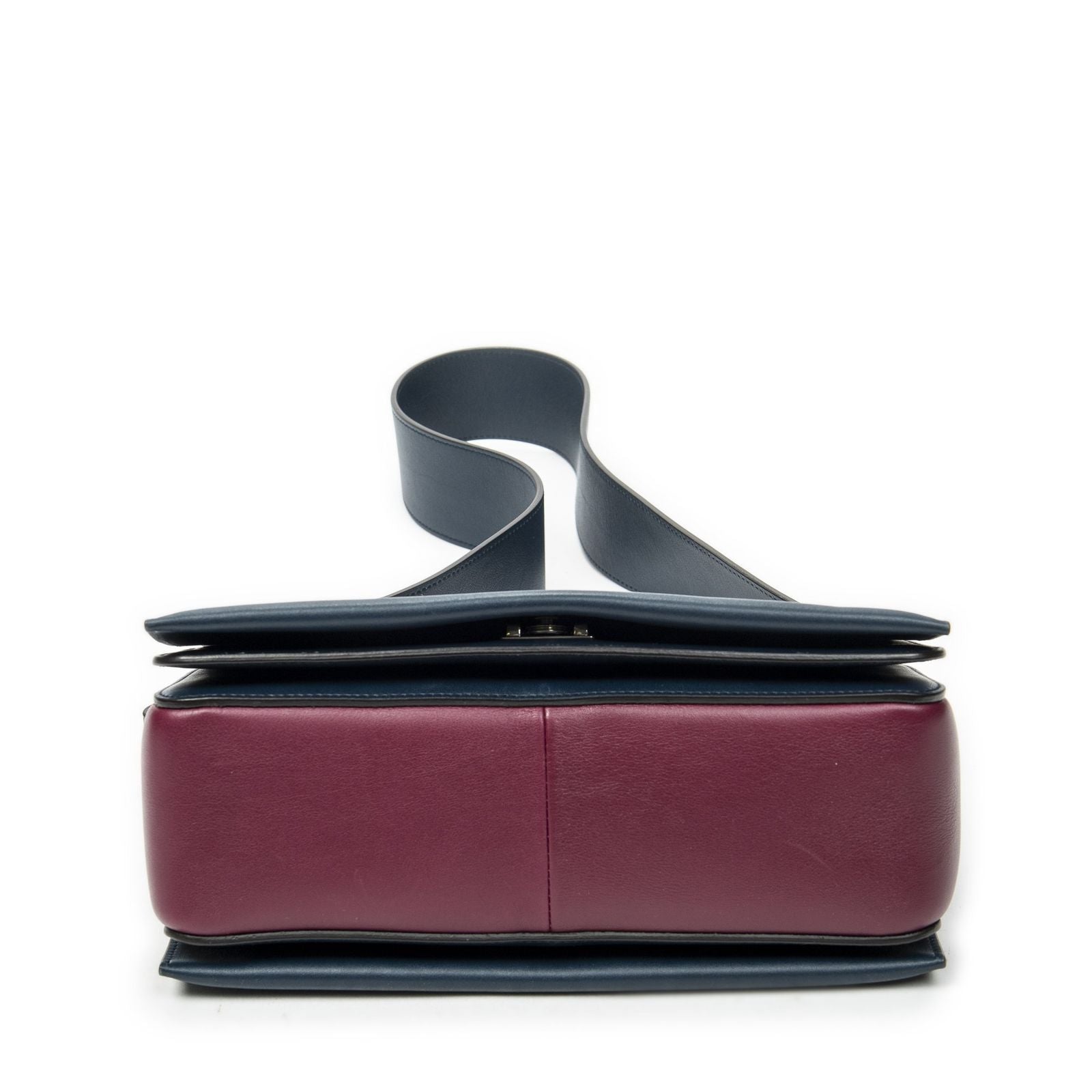 Celine Frame Cross Belt Bag Plum Dark Blue Calfskin Leather — view 6