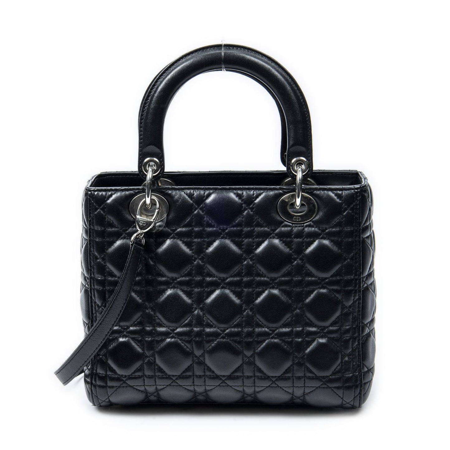 Dior Lady Dior Zip Black Canada Lambskin Leather Handbag — view 5