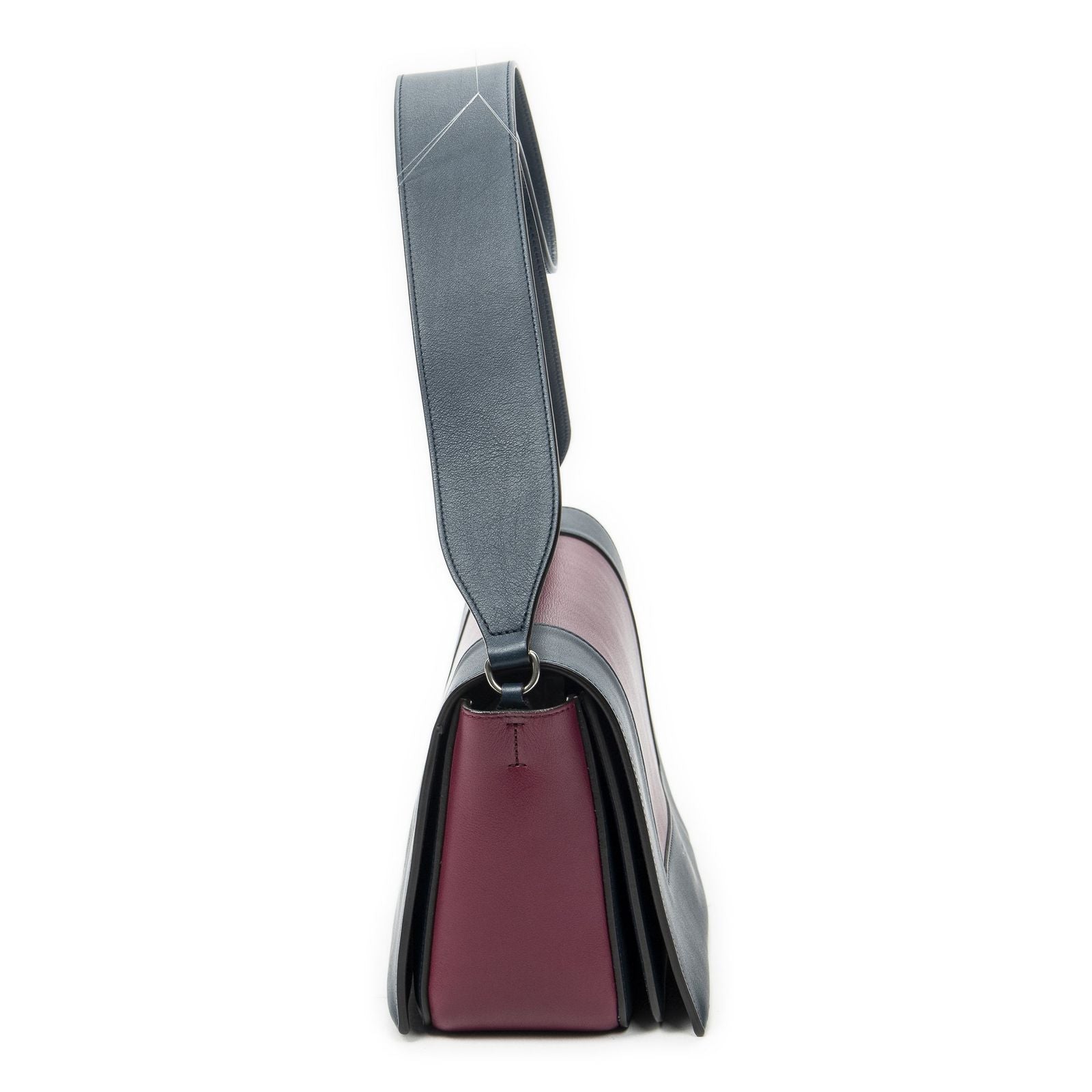 Celine Frame Cross Belt Bag Plum Dark Blue Calfskin Leather — view 4