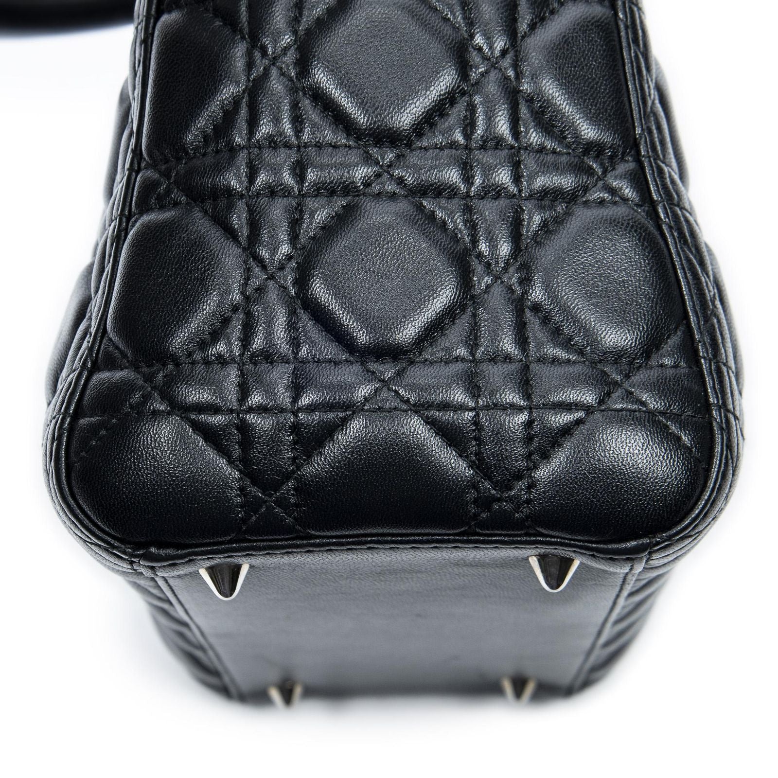 Dior Lady Dior Zip Black Canada Lambskin Leather Handbag — view 8