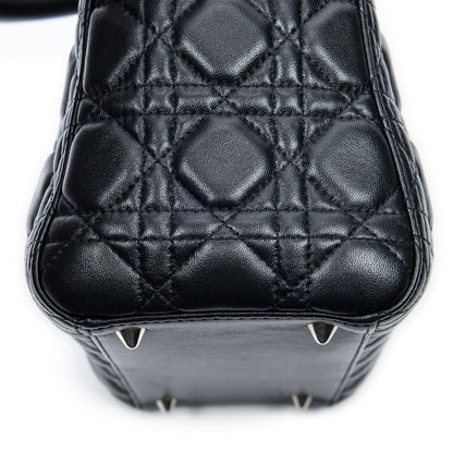 Dior Lady Dior Zip Black Canada Lambskin Leather Handbag — view 8