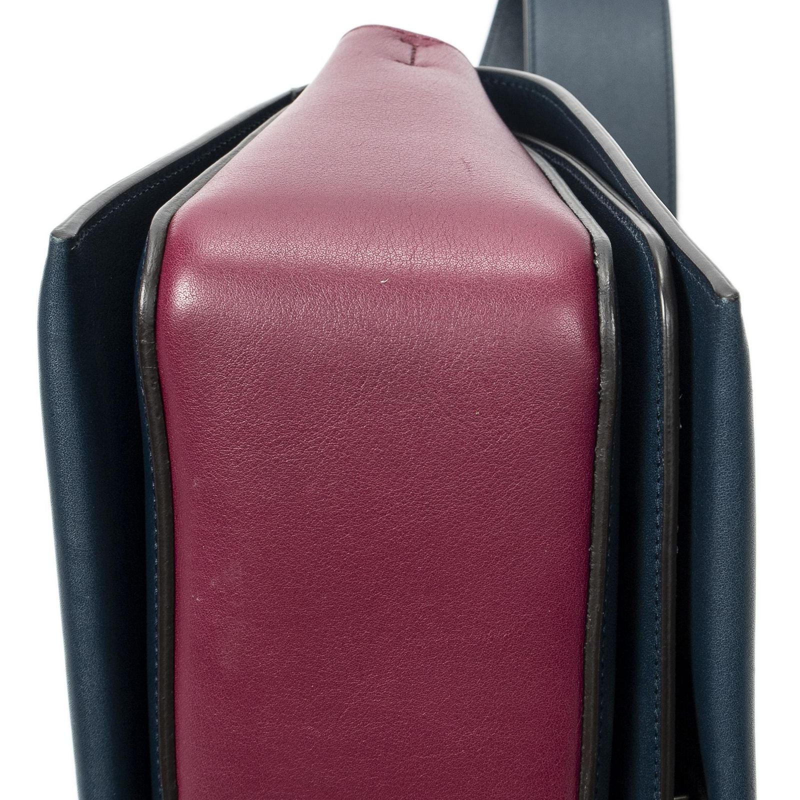 Celine Frame Cross Belt Bag Plum Dark Blue Calfskin Leather — view 8