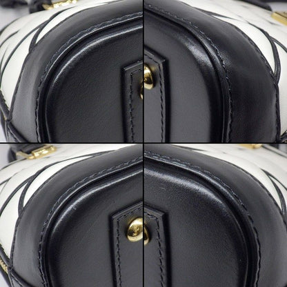 Louis Vuitton Handbag Alma BB Maltage White Black Lambskin Gold — view 9