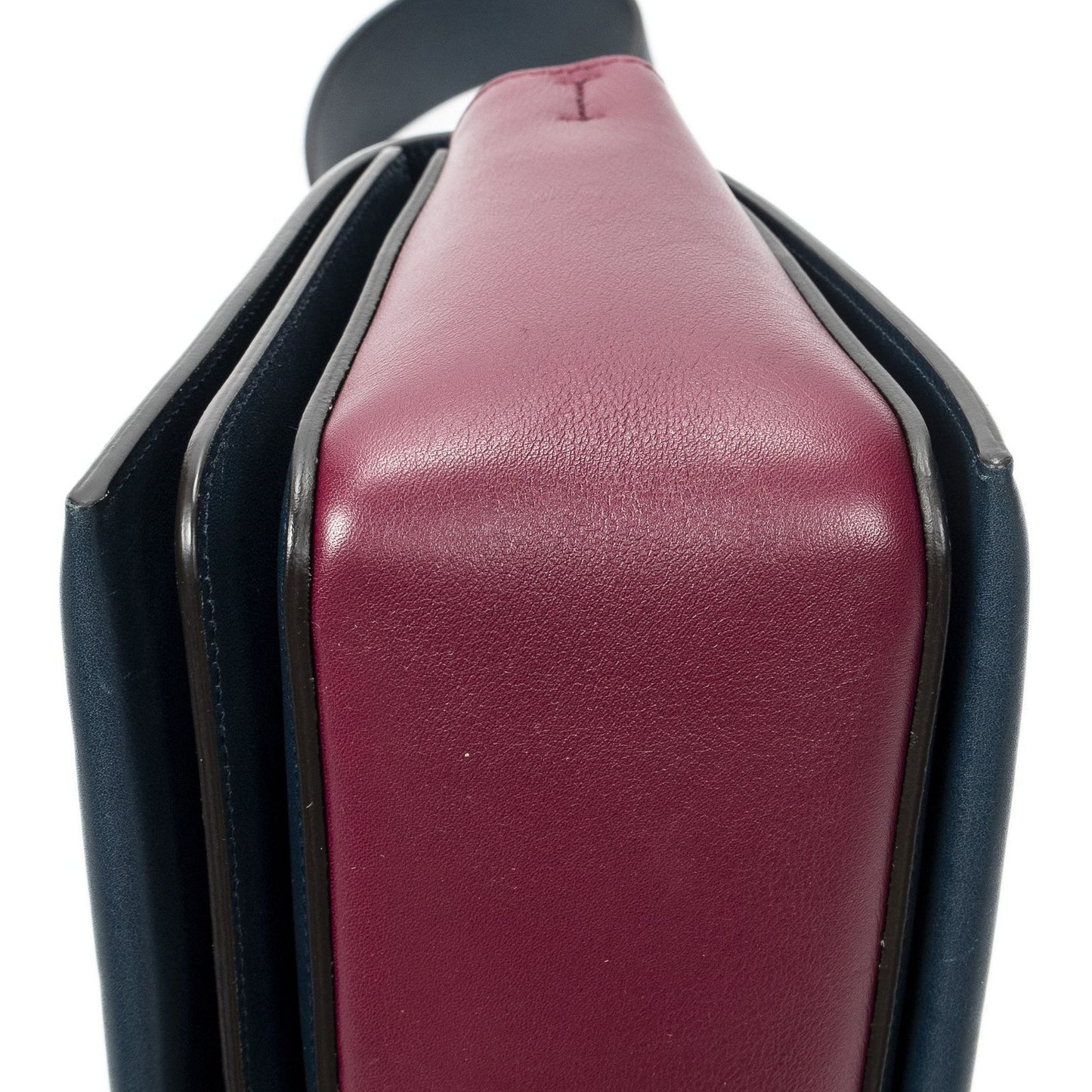 Celine Frame Cross Belt Bag Plum Dark Blue Calfskin Leather — view 7