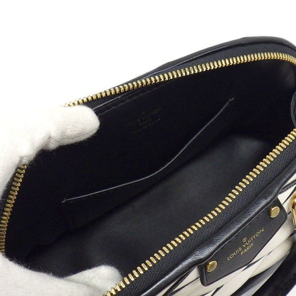 Louis Vuitton Handbag Alma BB Maltage White Black Lambskin Gold — view 6