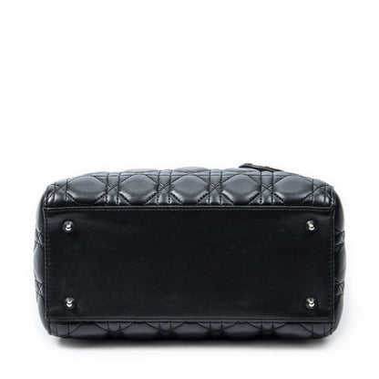 Dior Lady Dior Zip Black Canada Lambskin Leather Handbag — view 6