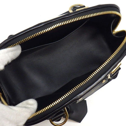 Louis Vuitton Handbag Alma BB Maltage White Black Lambskin Gold — view 5
