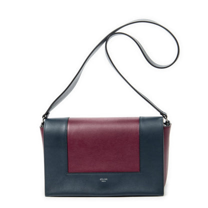 Celine Frame Cross Belt Bag Plum Dark Blue Calfskin Leather