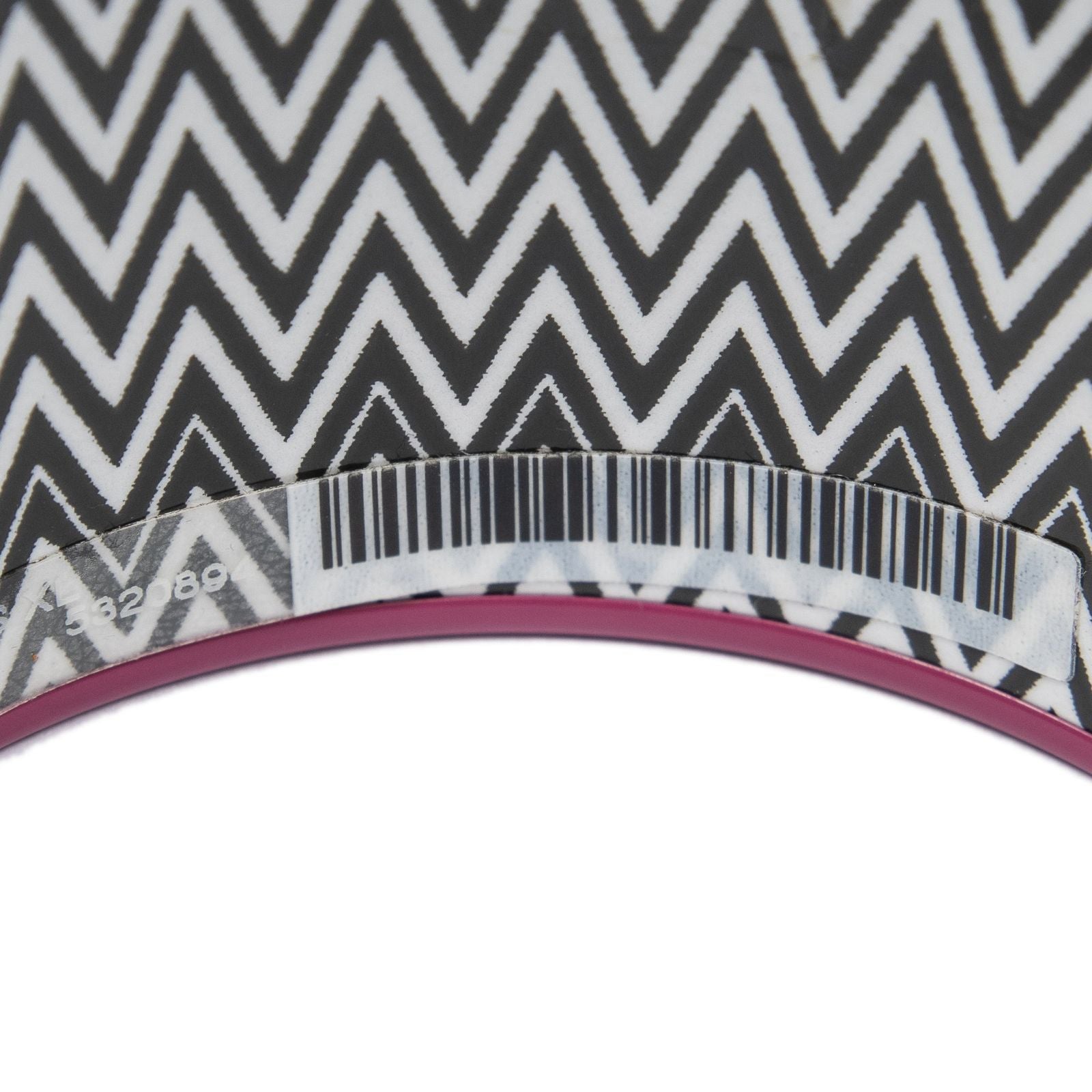 Hermes Enamel Bangle Pink Black Buckle Motif Bracelet — view 4