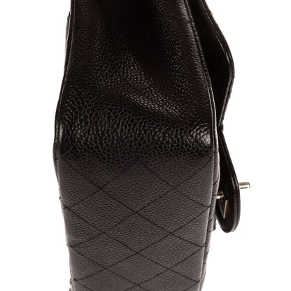 Chanel Mini Classic Single Flap Black Gray Calfskin Leather — view 7