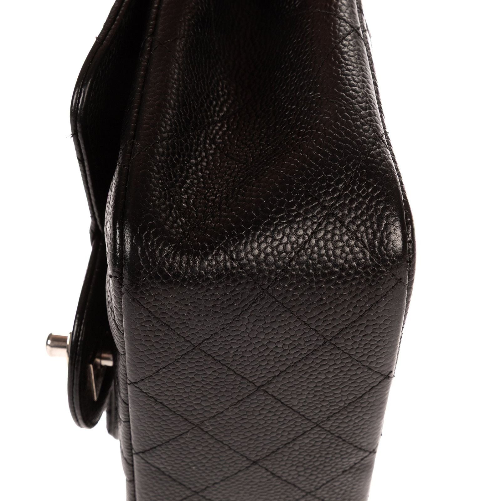 Chanel Mini Classic Single Flap Black Gray Calfskin Leather — view 8
