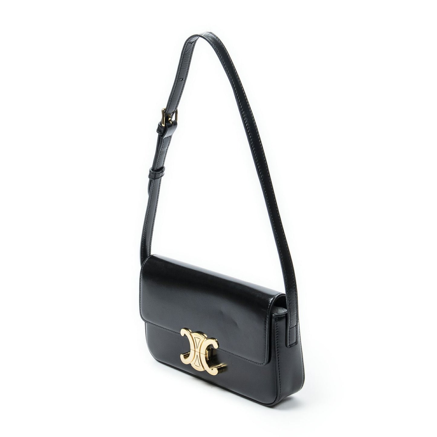 Celine Claude Black Smooth Scarf Skin Leather — view 2