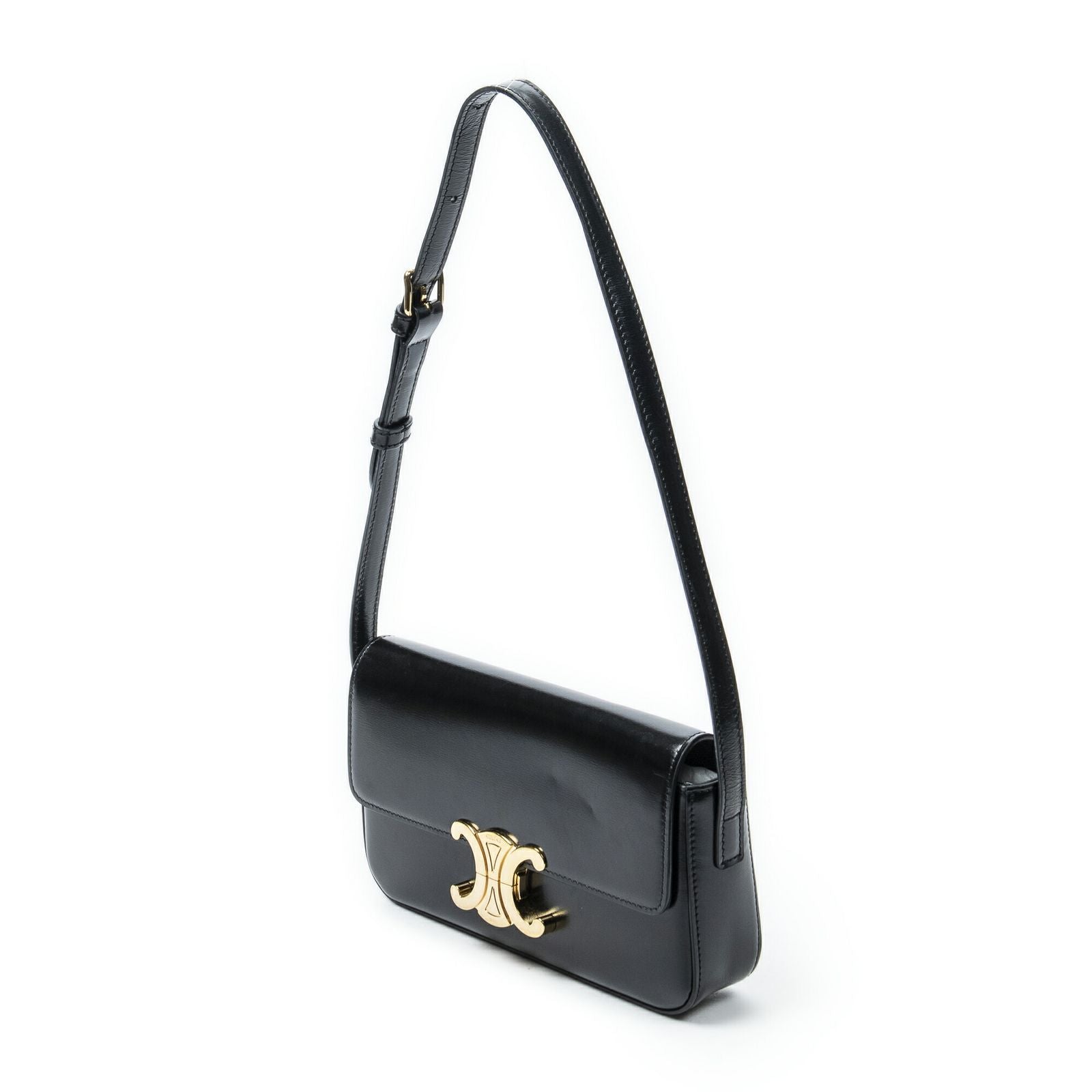 Celine Claude Black Smooth Scarf Skin Leather — view 2