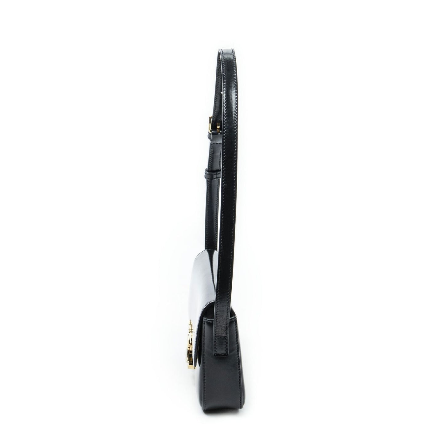 Celine Claude Black Smooth Scarf Skin Leather — view 3