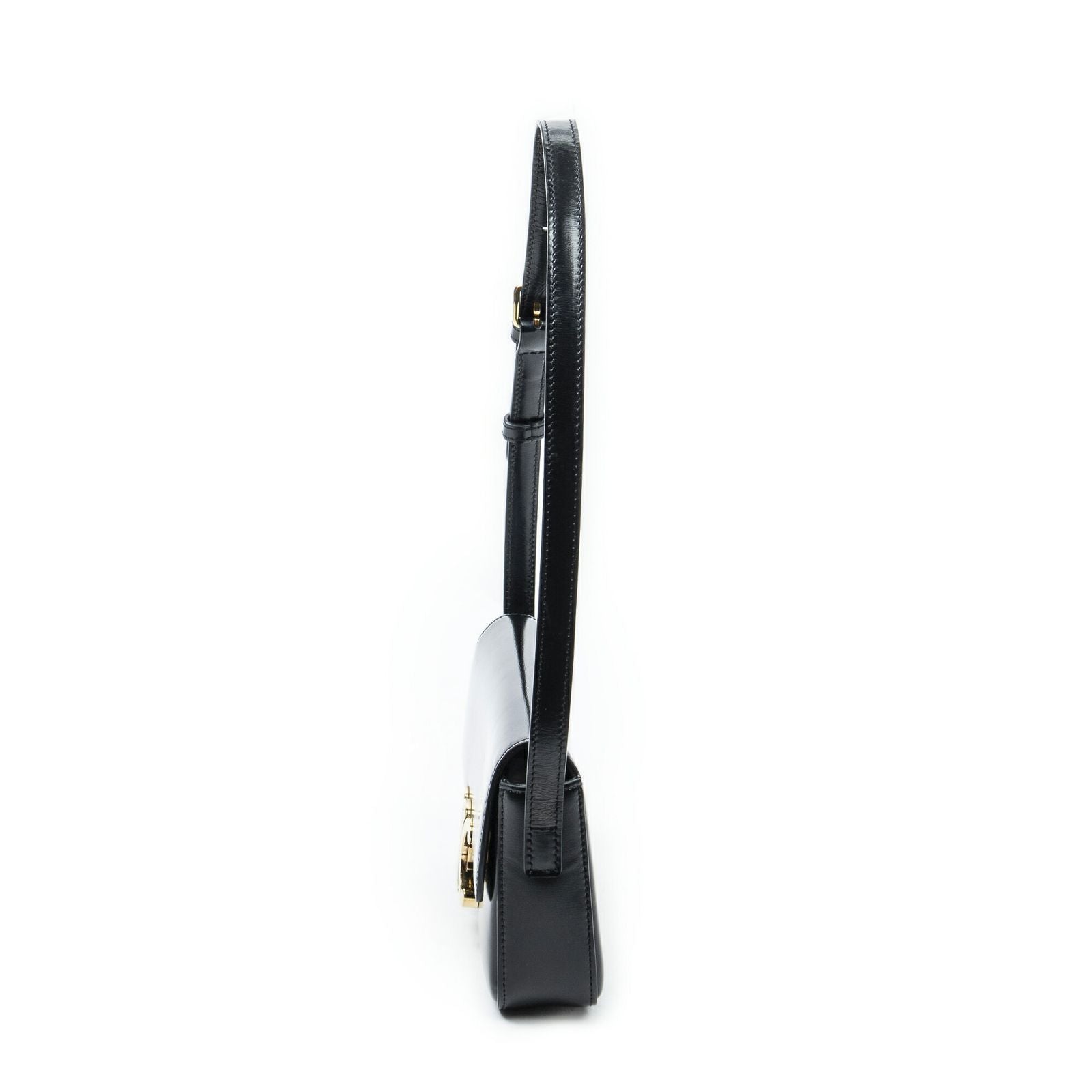Celine Claude Black Smooth Scarf Skin Leather — view 3