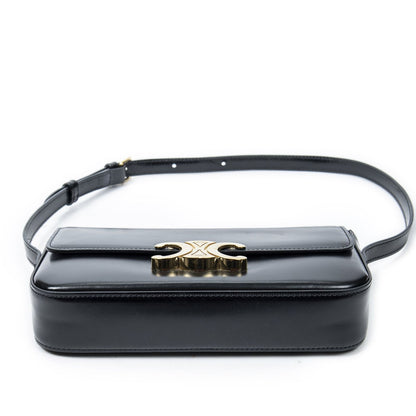 Celine Claude Black Smooth Scarf Skin Leather — view 6
