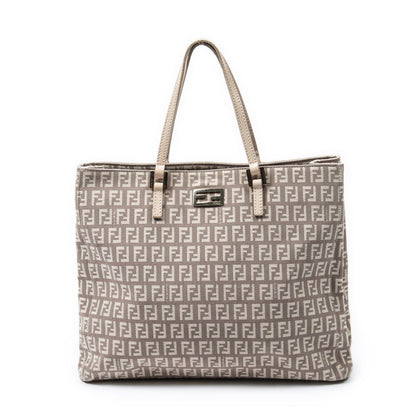 Fendi Small Square Shopping Tote Light Pink Zucchino Canvas