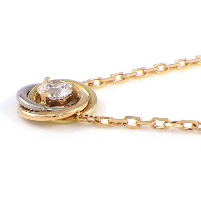 Cartier Necklace Trinity Three Color 1 Point Diamond 18k Pink Gold 18k White — view 3