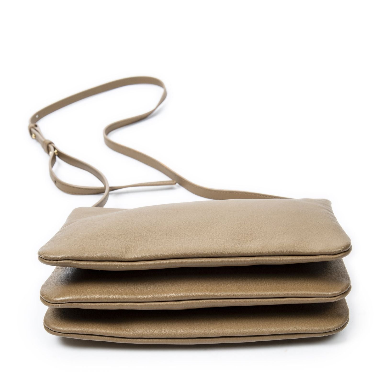 Celine Small Trio Crossbody Tan Calfskin Leather — view 6