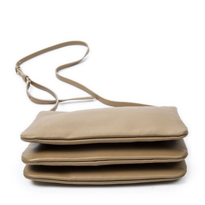 Celine Small Trio Crossbody Tan Calfskin Leather — view 6
