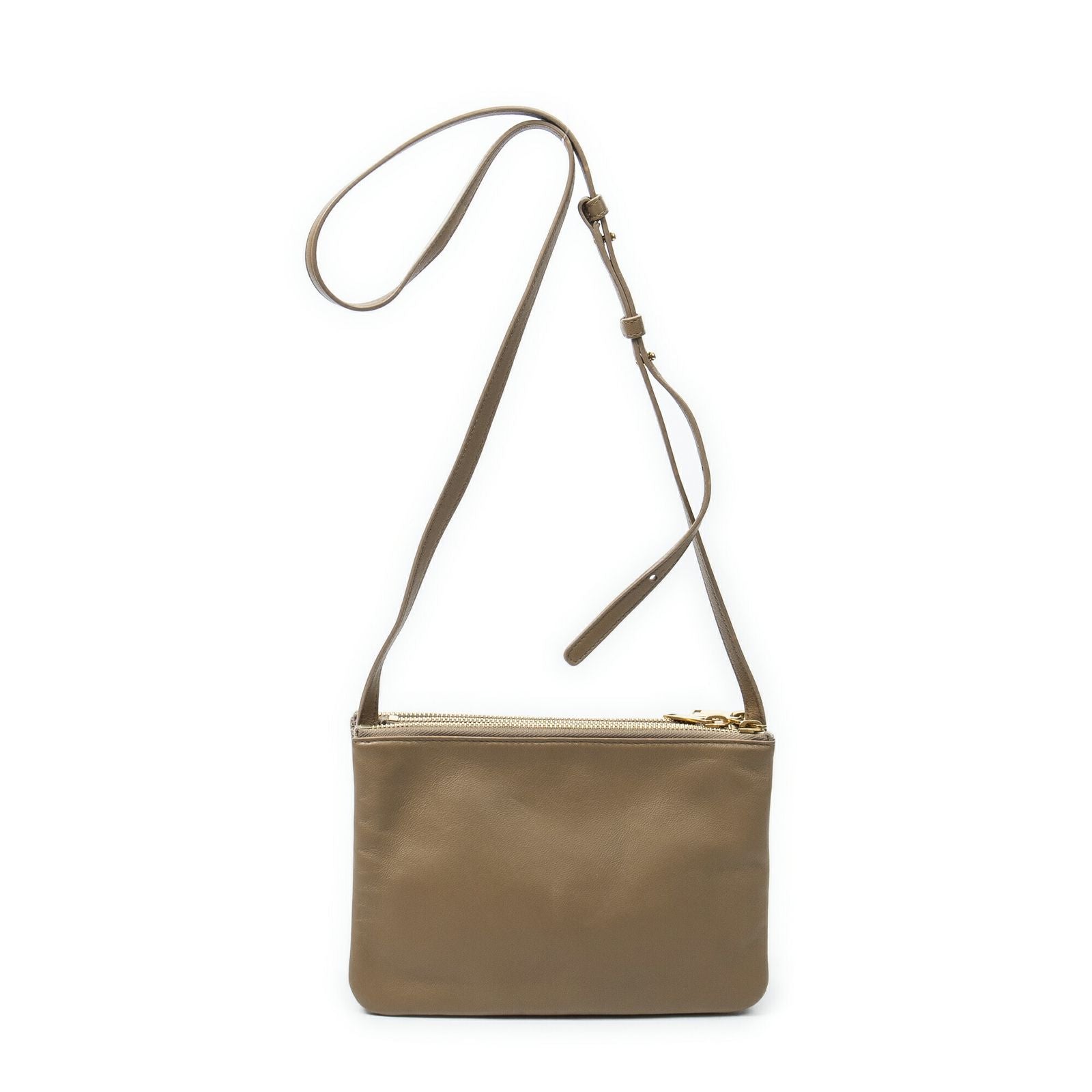 Celine Small Trio Crossbody Tan Calfskin Leather — view 5