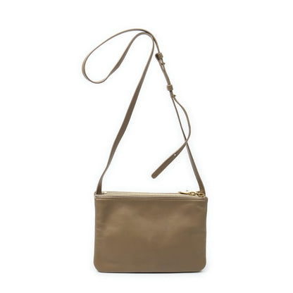 Celine Small Trio Crossbody Tan Calfskin Leather — view 5