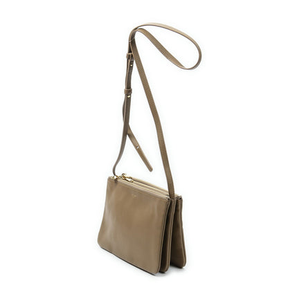Celine Small Trio Crossbody Tan Calfskin Leather — view 2