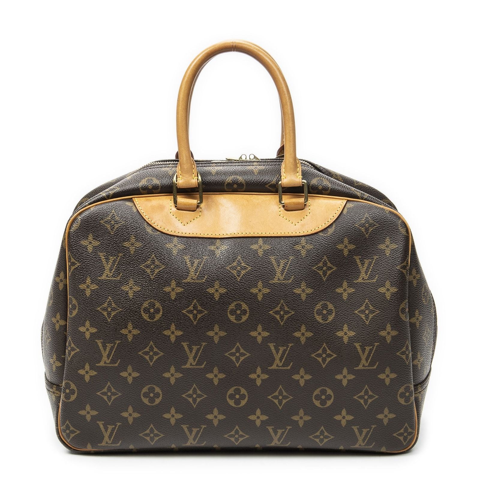 Louis Vuitton Deauville Brown Monogram Canvas Handbag — view 5