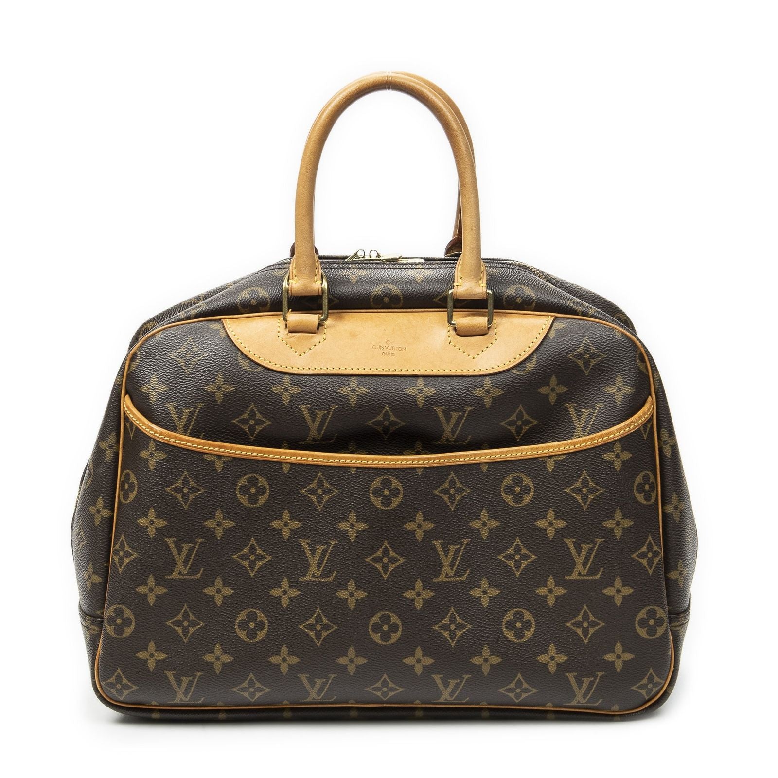 Louis Vuitton Deauville Brown Monogram Canvas Handbag