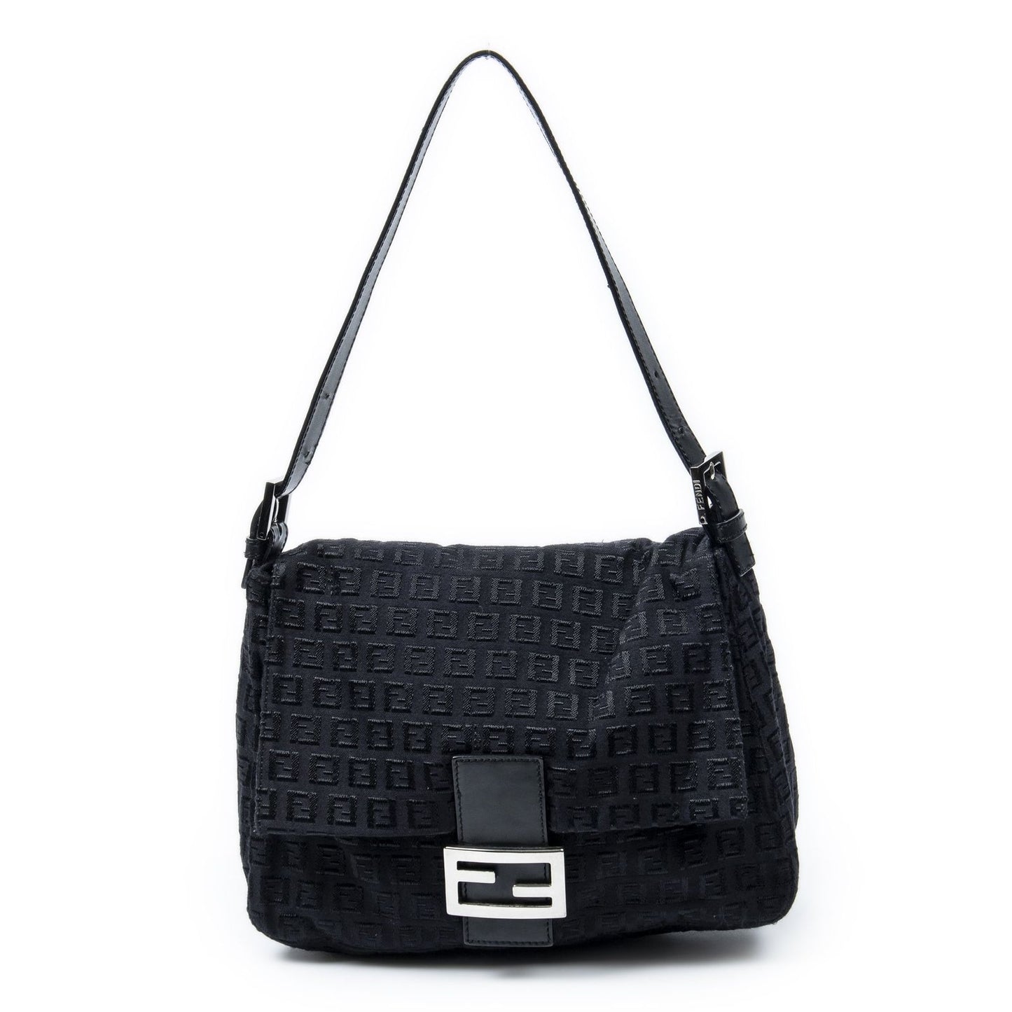 Fendi Mama Forever Black Zucchino Embossed Canvas