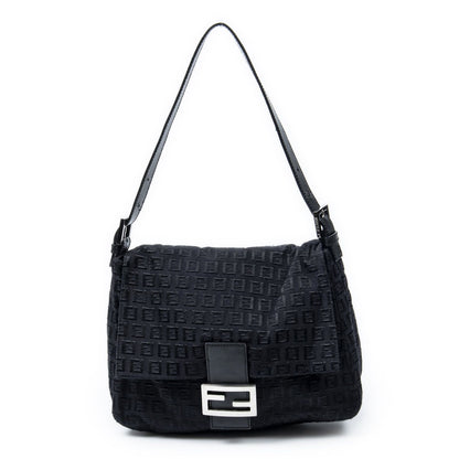 Fendi Mama Forever Black Zucchino Embossed Canvas