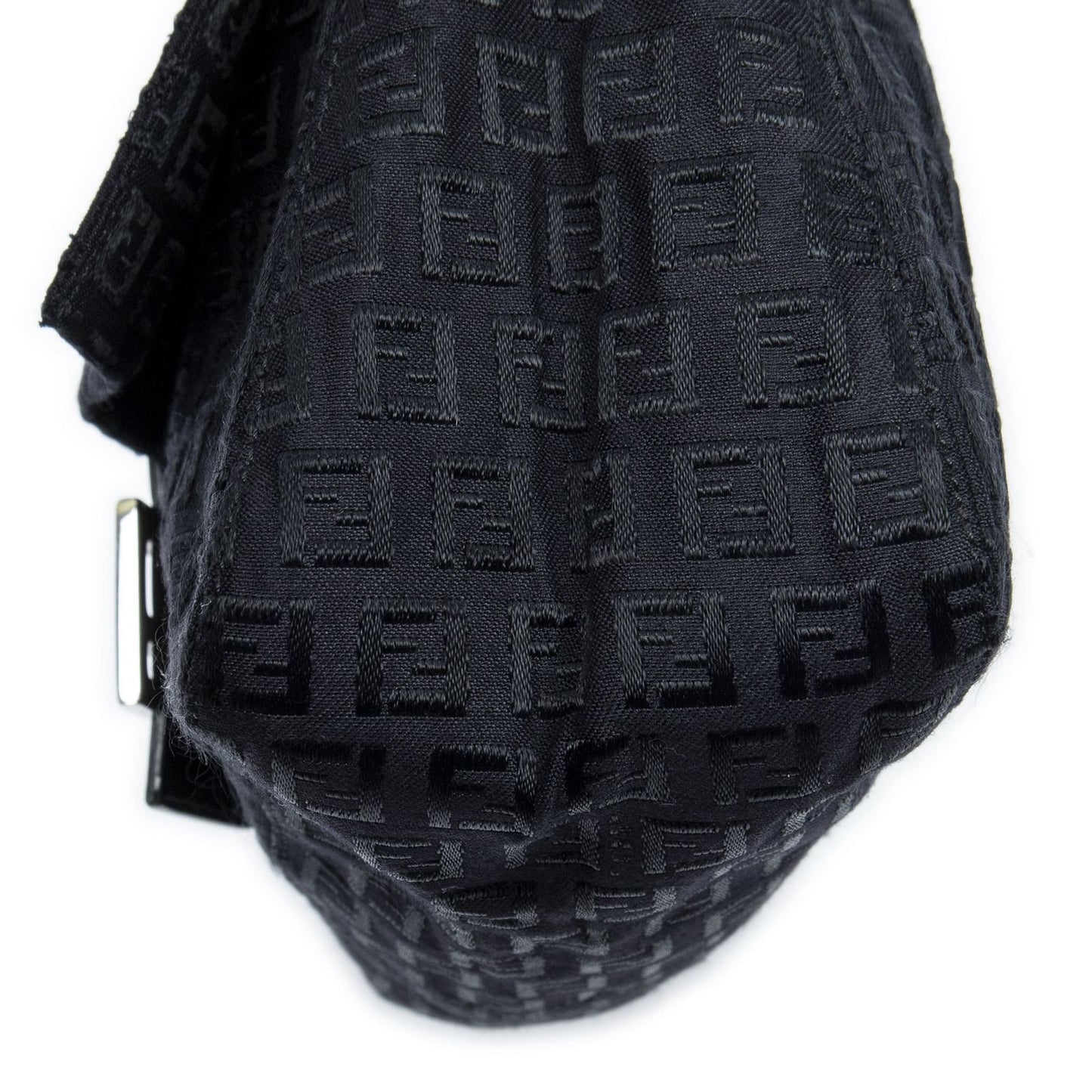 Fendi Mama Forever Black Zucchino Embossed Canvas — view 7