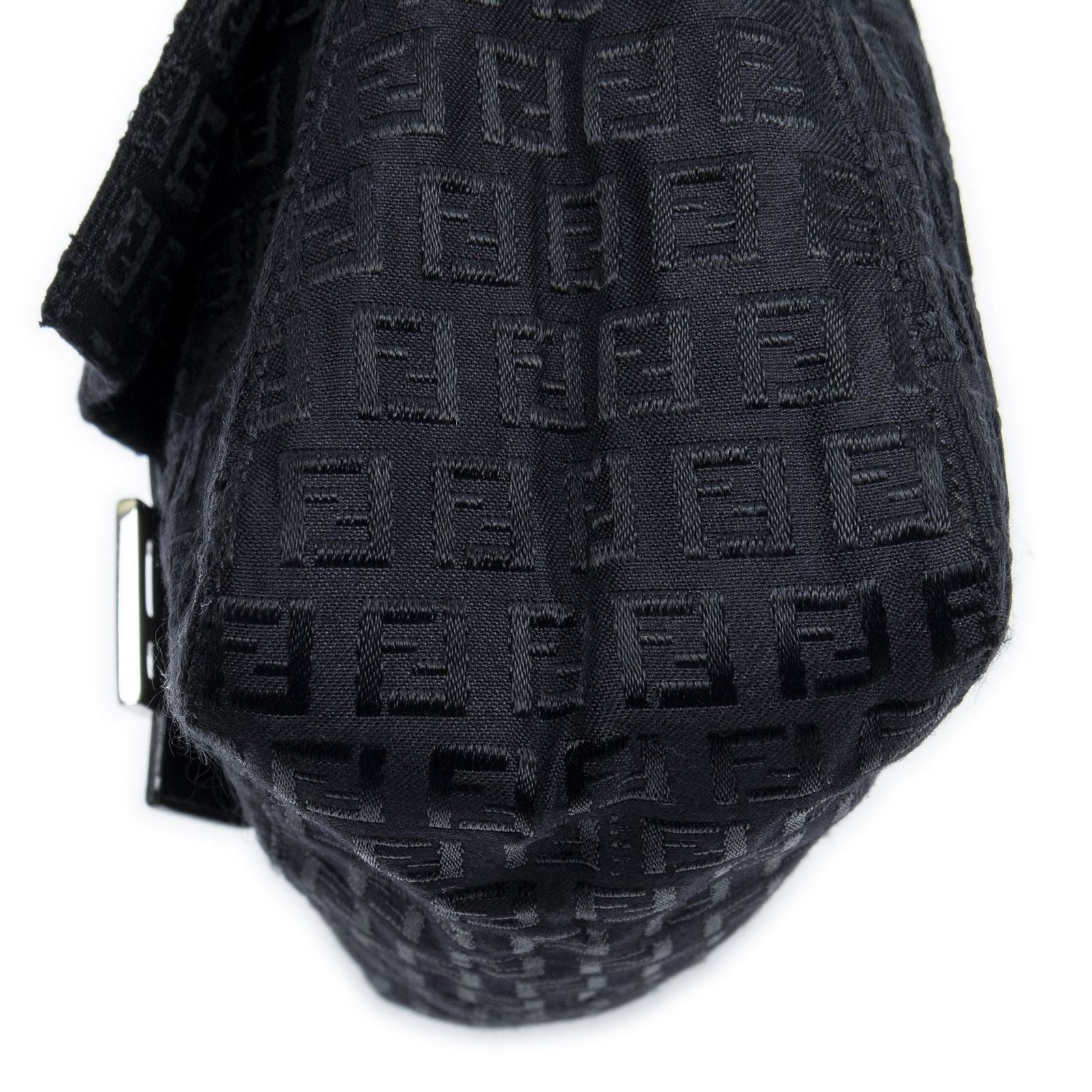 Fendi Mama Forever Black Zucchino Embossed Canvas — view 7