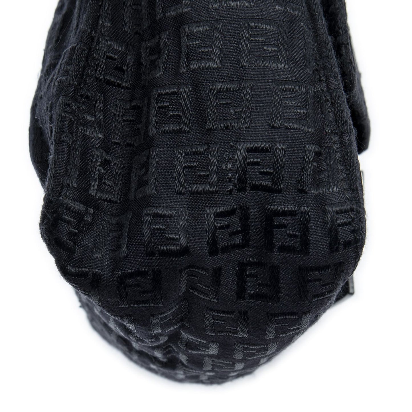 Fendi Mama Forever Black Zucchino Embossed Canvas — view 8