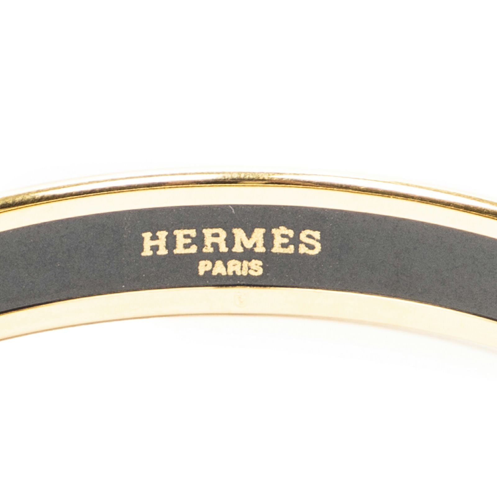 Hermes Enamel Bangle Navy Red Fish Motif Bracelet — view 4