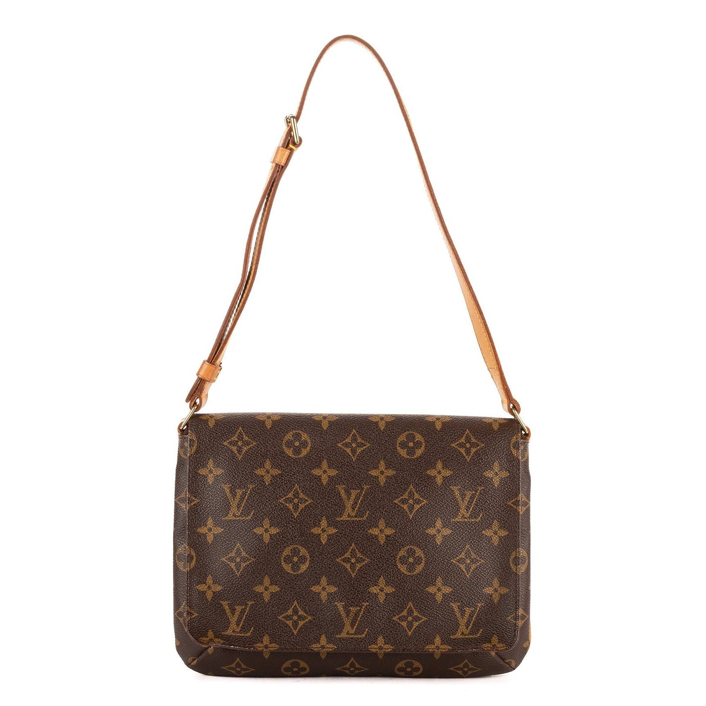 Louis Vuitton Musette Tango Brown Monogram Canvas Messenger Bag