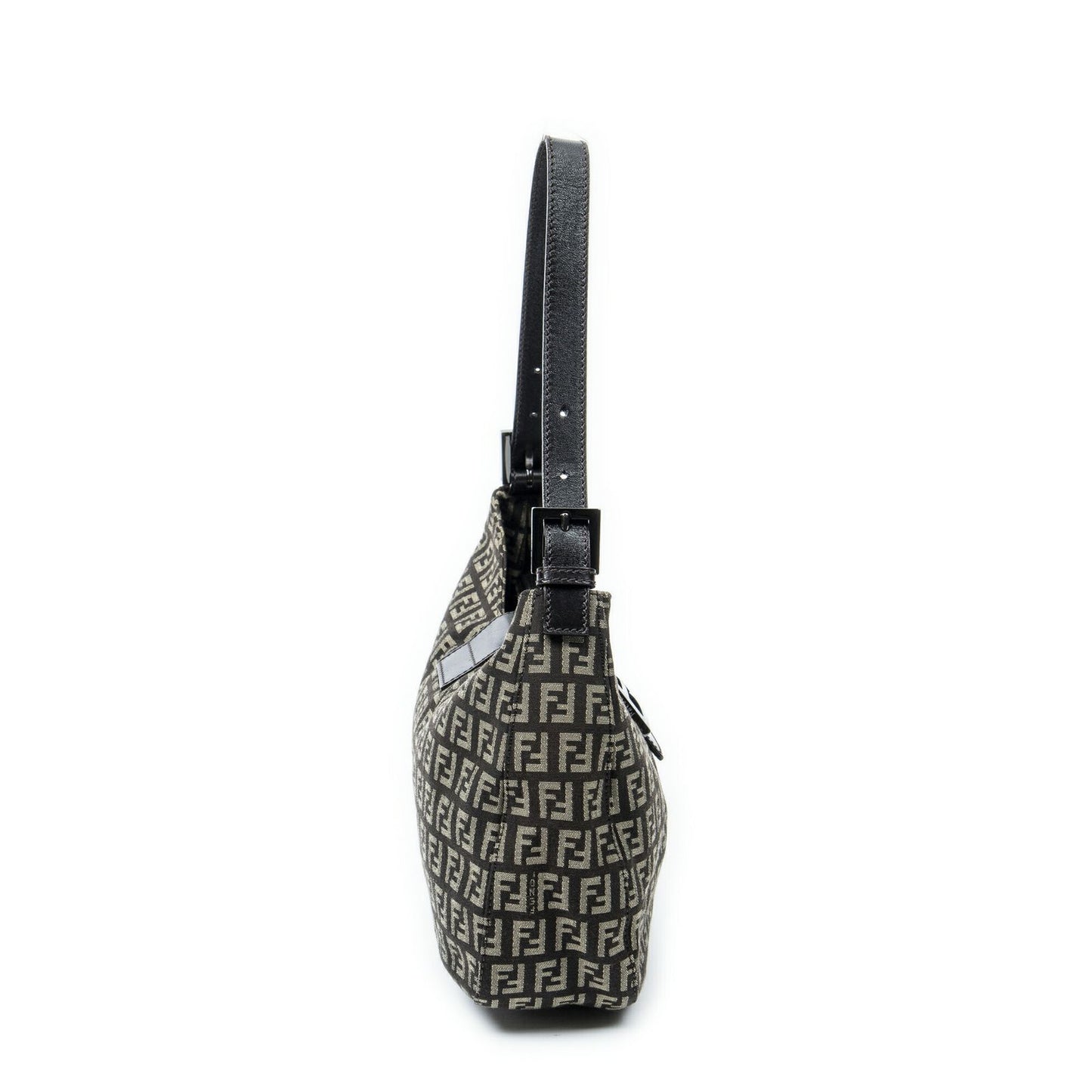 Fendi Shoulder Hobo Beige Dark Brown Zucchino Canvas — view 4