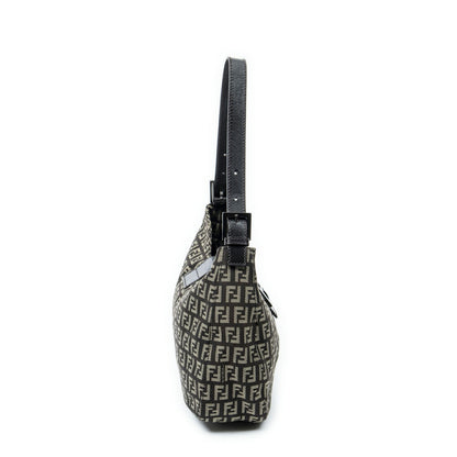 Fendi Shoulder Hobo Beige Dark Brown Zucchino Canvas — view 4