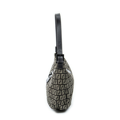 Fendi Shoulder Hobo Beige Dark Brown Zucchino Canvas — view 3