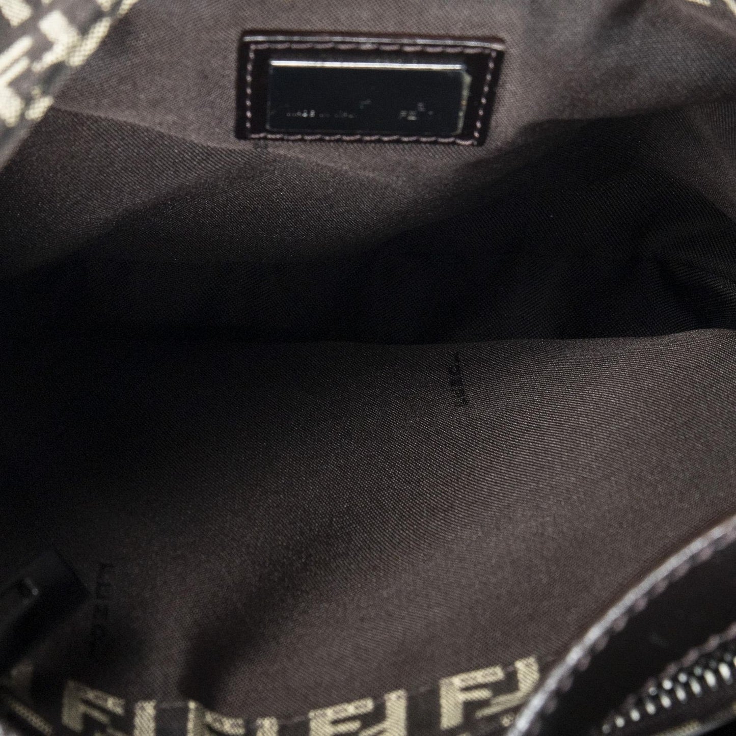 Fendi Shoulder Hobo Beige Dark Brown Zucchino Canvas — view 9