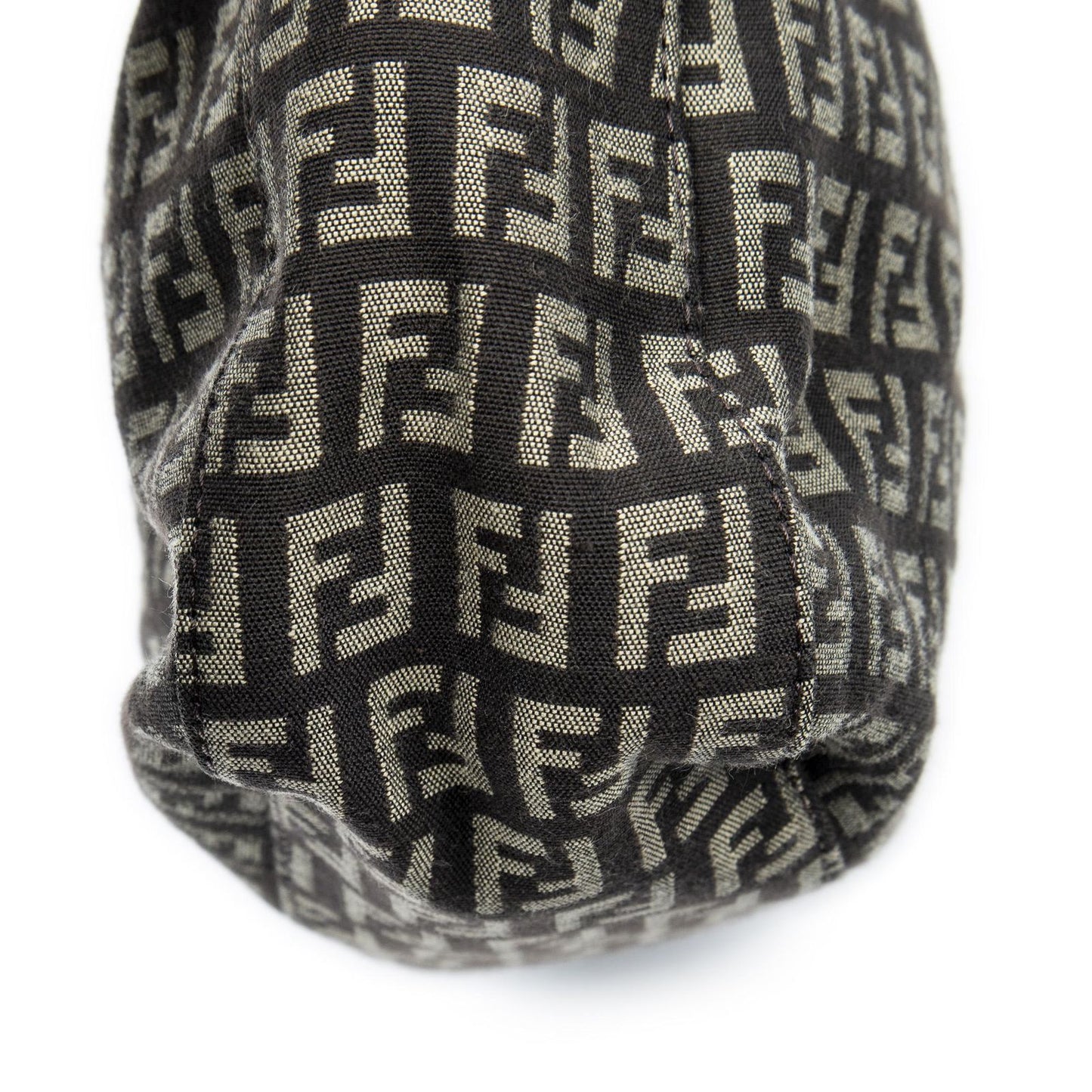 Fendi Shoulder Hobo Beige Dark Brown Zucchino Canvas — view 7
