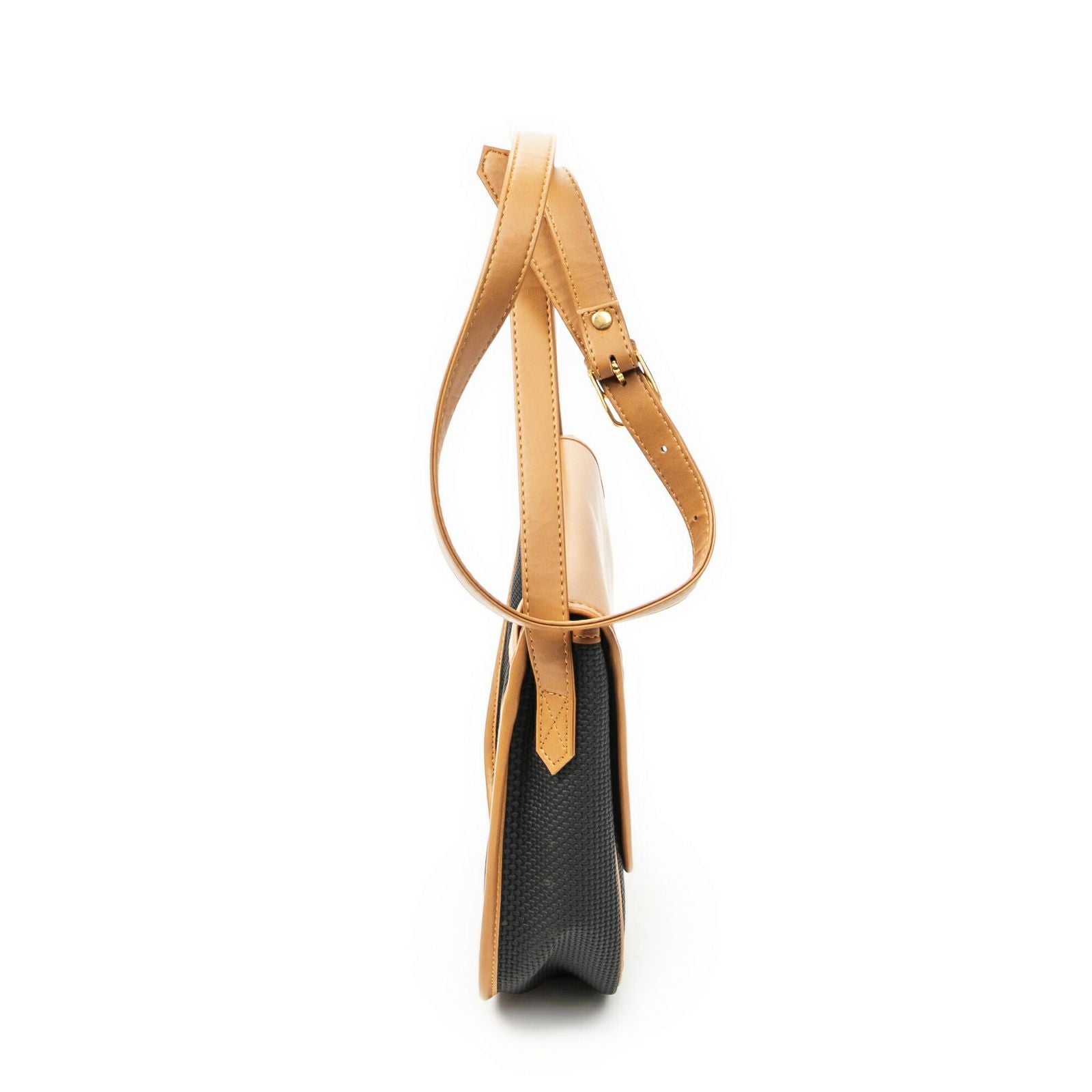 Saint Laurent Yves Vintage Flap Crossbody Black Tang Gogh Canvas — view 4