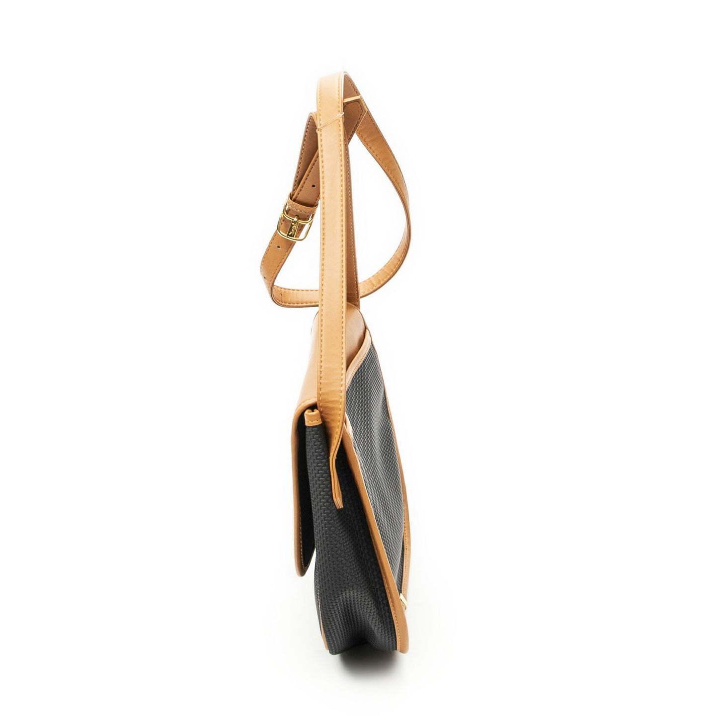 Saint Laurent Yves Vintage Flap Crossbody Black Tang Gogh Canvas — view 3