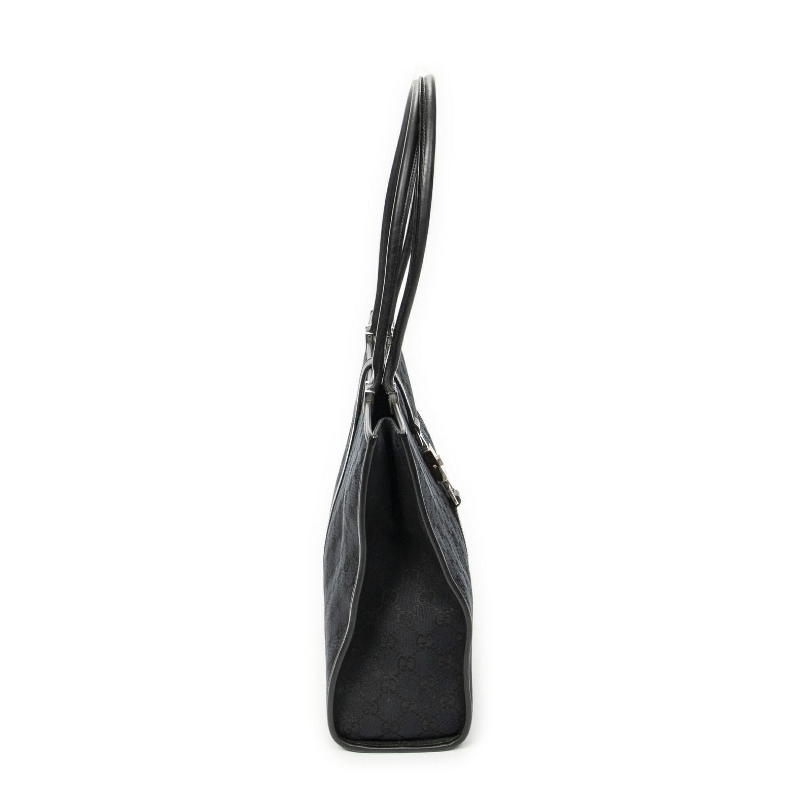 Gucci Large Square Bamb Tote Black GG Canvas — view 4