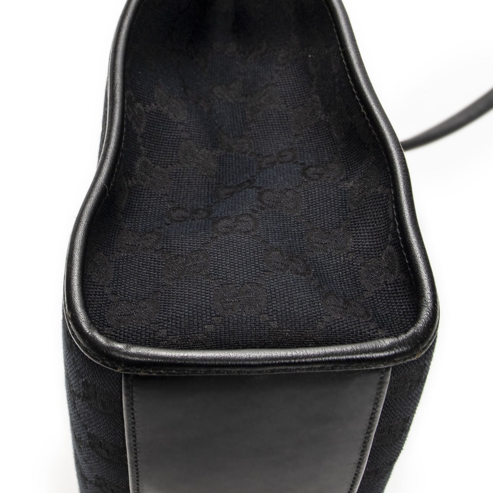 Gucci Large Square Bamb Tote Black GG Canvas — view 8