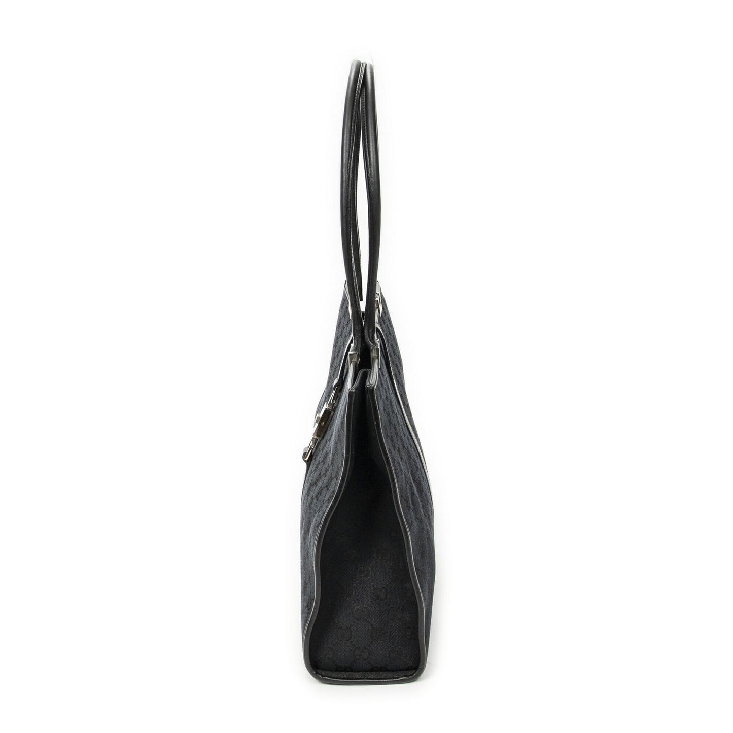 Gucci Large Square Bamb Tote Black GG Canvas — view 3
