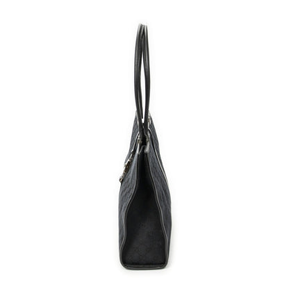 Gucci Large Square Bamb Tote Black GG Canvas — view 3