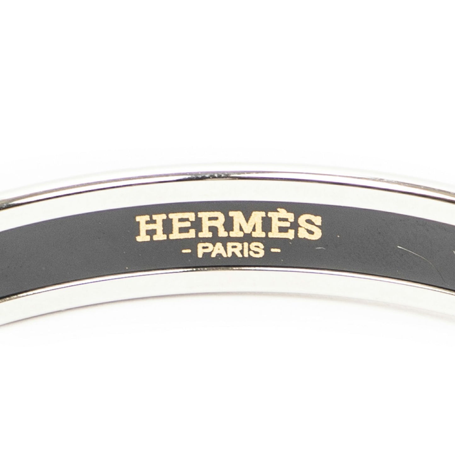 Hermes Enamel Bangle Pink Yellow Floral Dot Motif Bracelet — view 4