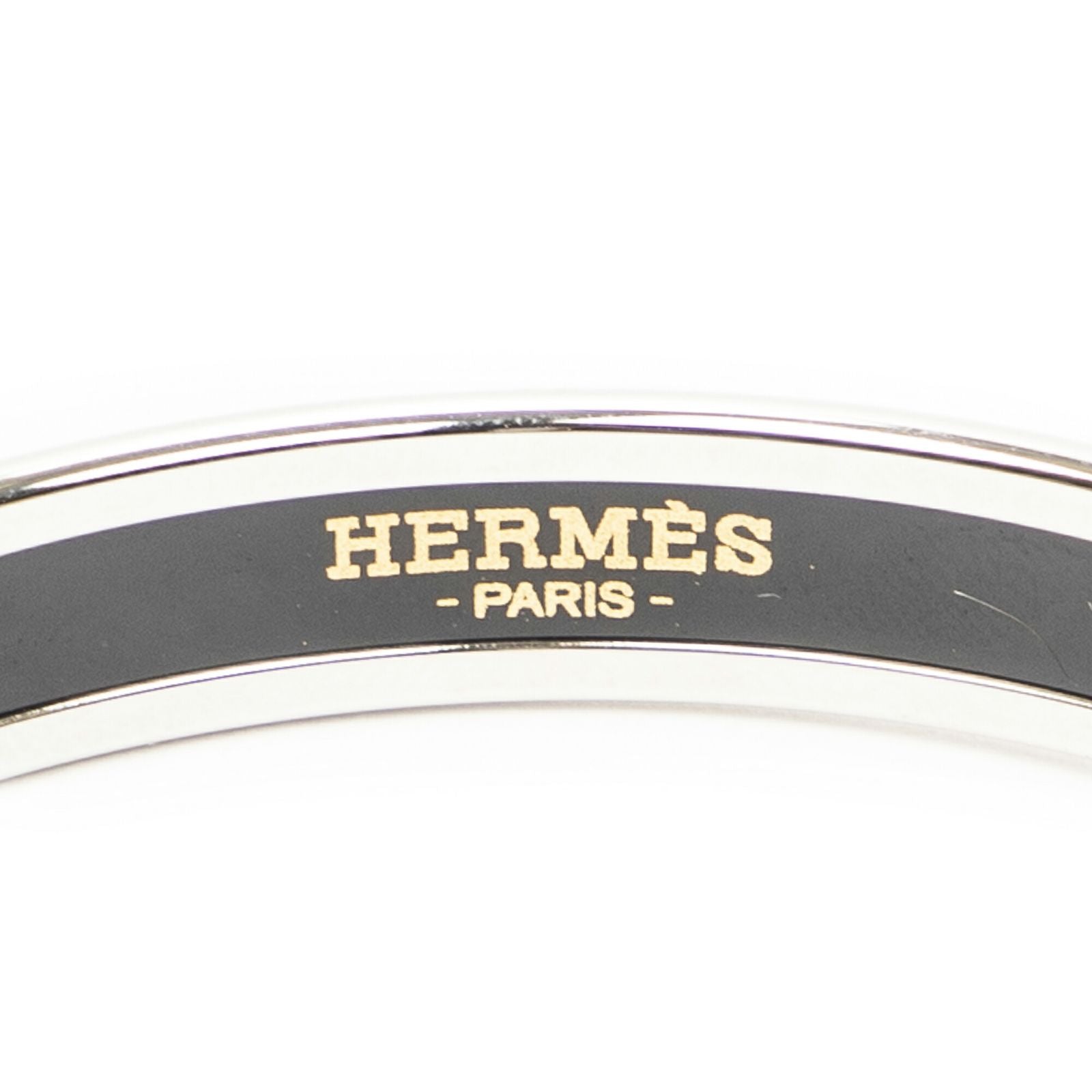 Hermes Enamel Bangle Pink Yellow Floral Dot Motif Bracelet — view 4